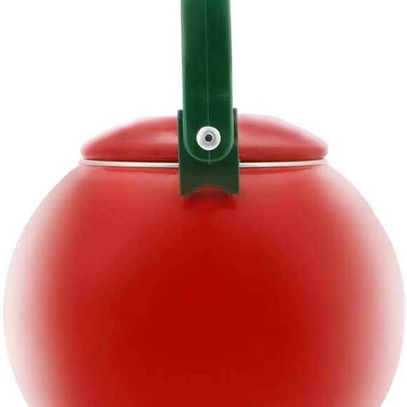 Enamel on Steel Whistling Tea Kettle, Stovetop Teakettle (1.6 Quart, Apple) - Picture 3 of 9